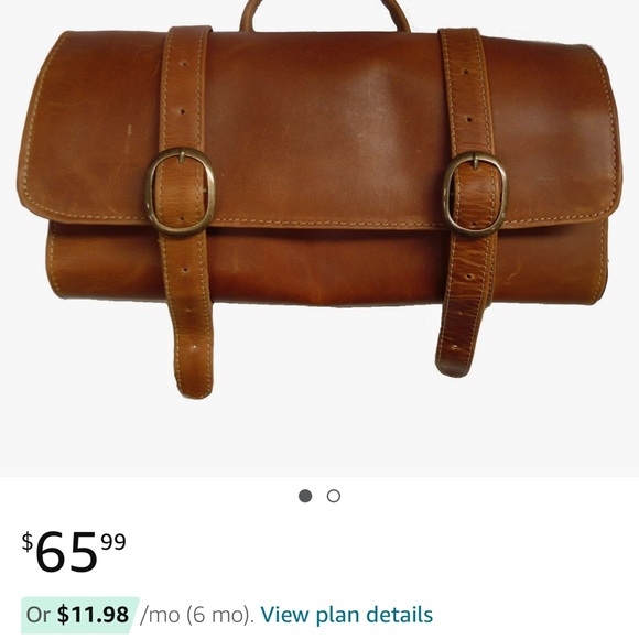 Leather hanging toiletry kit - Picture 3 of 8